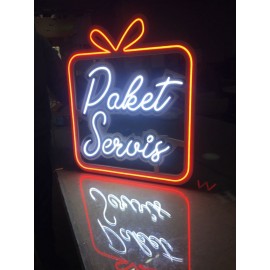 Neonled Işıklı Tabela-Paket Servis