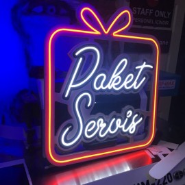 Neonled Işıklı Tabela-Paket Servis